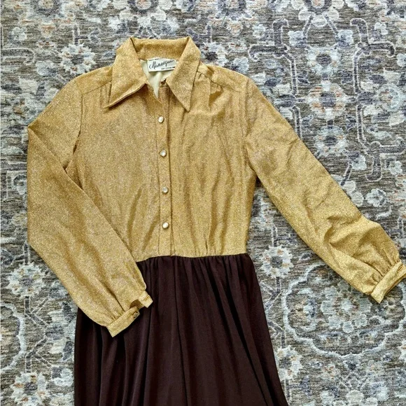 Vintage 1970s Huey Waltzer Cocktail Hostess Dress for Mannequinn Size 10 - Picture 3 of 12